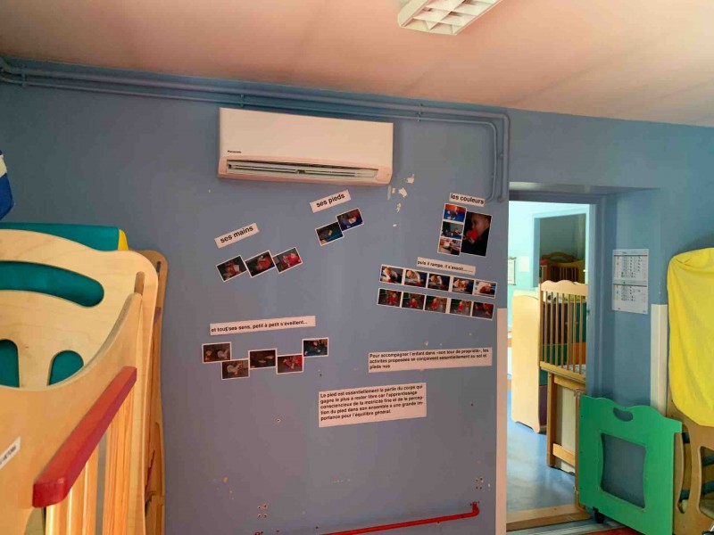 INstallation d'un climatiseur Panasonic à la crèche de ouc bel air